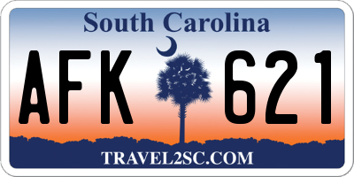 SC license plate AFK621