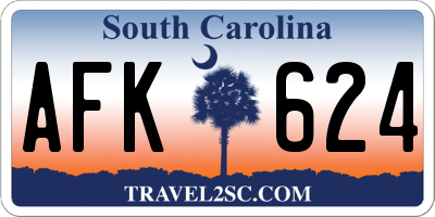 SC license plate AFK624