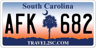 SC license plate AFK682