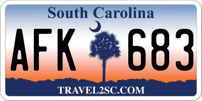 SC license plate AFK683