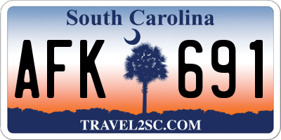 SC license plate AFK691