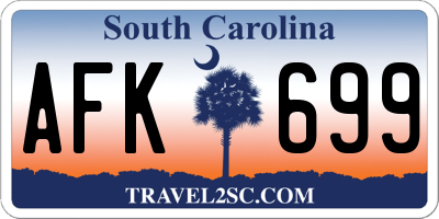 SC license plate AFK699