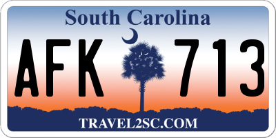 SC license plate AFK713