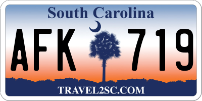 SC license plate AFK719