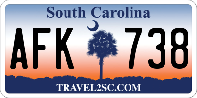 SC license plate AFK738