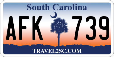 SC license plate AFK739