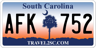 SC license plate AFK752