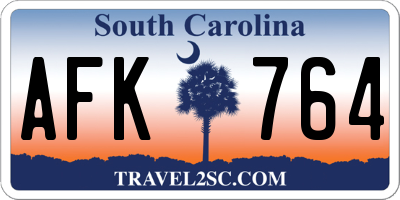 SC license plate AFK764
