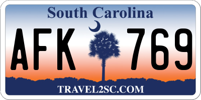 SC license plate AFK769