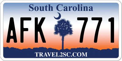 SC license plate AFK771