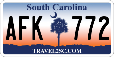 SC license plate AFK772