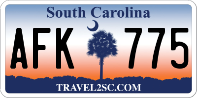 SC license plate AFK775
