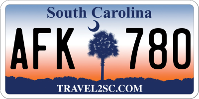 SC license plate AFK780