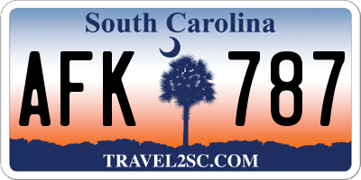 SC license plate AFK787