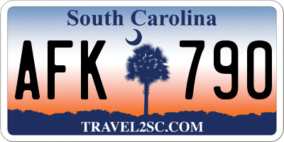 SC license plate AFK790