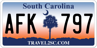 SC license plate AFK797