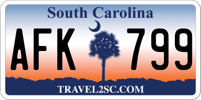 SC license plate AFK799