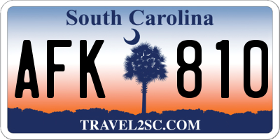 SC license plate AFK810