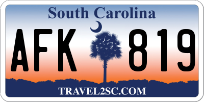 SC license plate AFK819