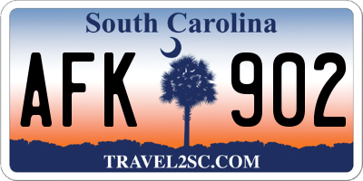 SC license plate AFK902