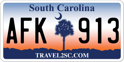 SC license plate AFK913