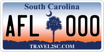 SC license plate AFL000