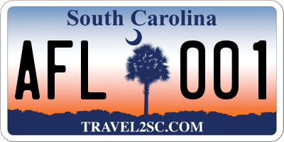 SC license plate AFL001
