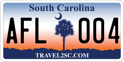 SC license plate AFL004