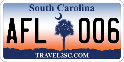 SC license plate AFL006