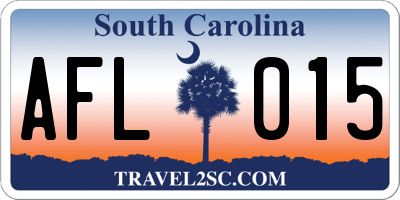 SC license plate AFL015