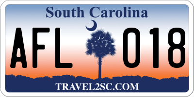 SC license plate AFL018