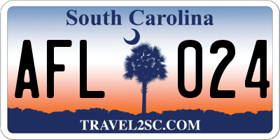 SC license plate AFL024