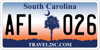 SC license plate AFL026
