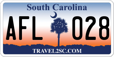 SC license plate AFL028