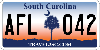 SC license plate AFL042