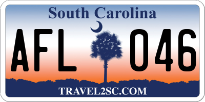 SC license plate AFL046