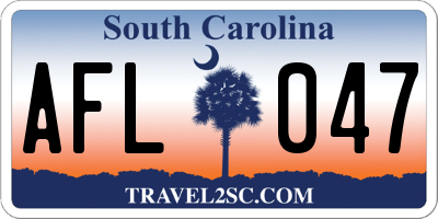 SC license plate AFL047