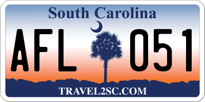 SC license plate AFL051