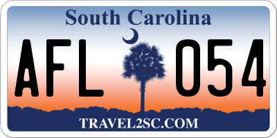 SC license plate AFL054