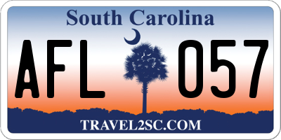 SC license plate AFL057