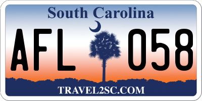 SC license plate AFL058