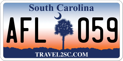 SC license plate AFL059