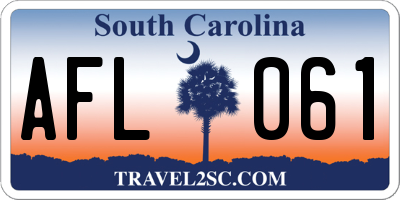 SC license plate AFL061