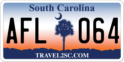 SC license plate AFL064