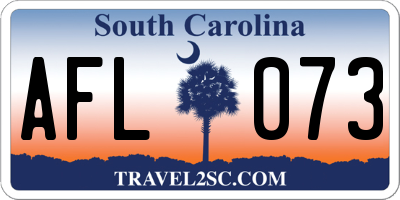 SC license plate AFL073