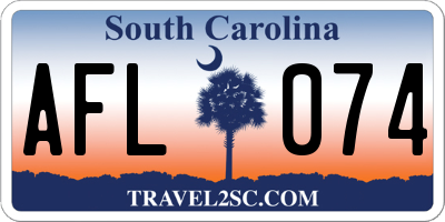 SC license plate AFL074