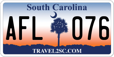 SC license plate AFL076