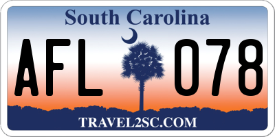 SC license plate AFL078