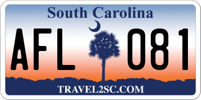 SC license plate AFL081