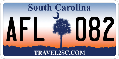 SC license plate AFL082